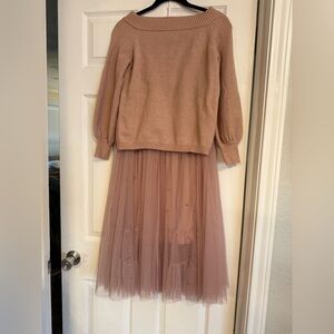 Tulle Skirt + Sweater Set | Size Medium | New Without Tags